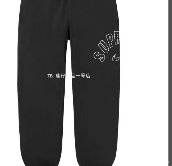 embroidered with black co gray S XL pants plush Sweatpants logo M Arc L sports 0804